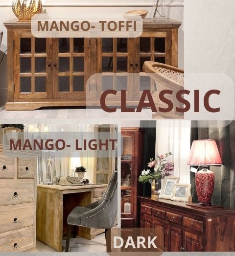 CLASSIC meble kolonialne do salonu i sypialni, drewniane komody, stoliki, szafki rtv , Szafy i regały drewniane z akacji i mango ciemne i jasne kolory