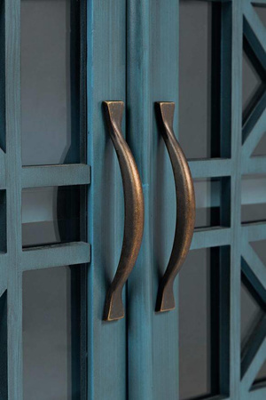 Mała drewniana komoda z szufladą Antique Blue