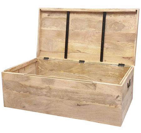 Drewniany kufer z mango 120 cm - natural