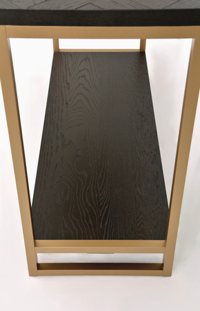 Czarna konsola z drewna bukowego