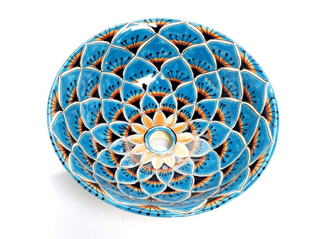 Umywalka ceramiczna z meksyku -nablatowa- pełna