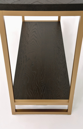 Czarna konsola z drewna bukowego