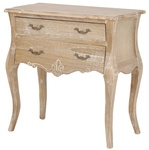 Mała komoda rustykalna bielona – drewno paulowni, przecierana, z szufladami