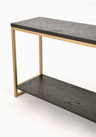 Czarna konsola z drewna bukowego