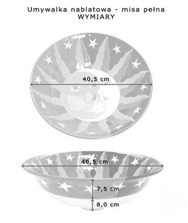 Umywalka ceramiczna z meksyku -nablatowa- pełna