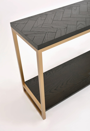 Czarna konsola z drewna bukowego