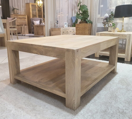 Stolik kawowy z drewna 100x80