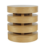 Stolik pomocniczy okrągły z dębowego drewna 56 cm