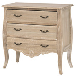 Mała komoda rustykalna z szufladami 80 cm – bielone drewno, prowansalski styl